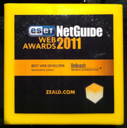 Zeald Winners of Net Guide Web Awards 2011