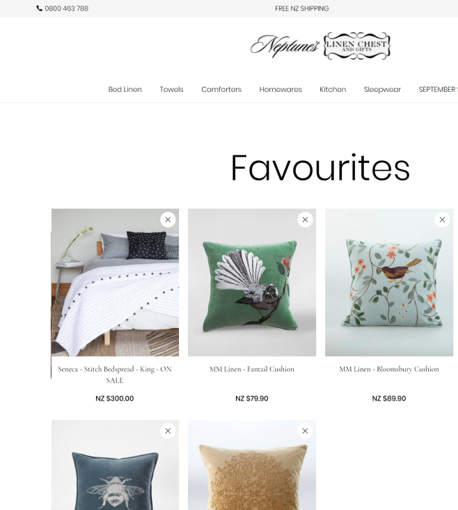 Individual favourites lists